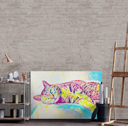 Cat Tea Time Wall Art - ARTAX GALLERY