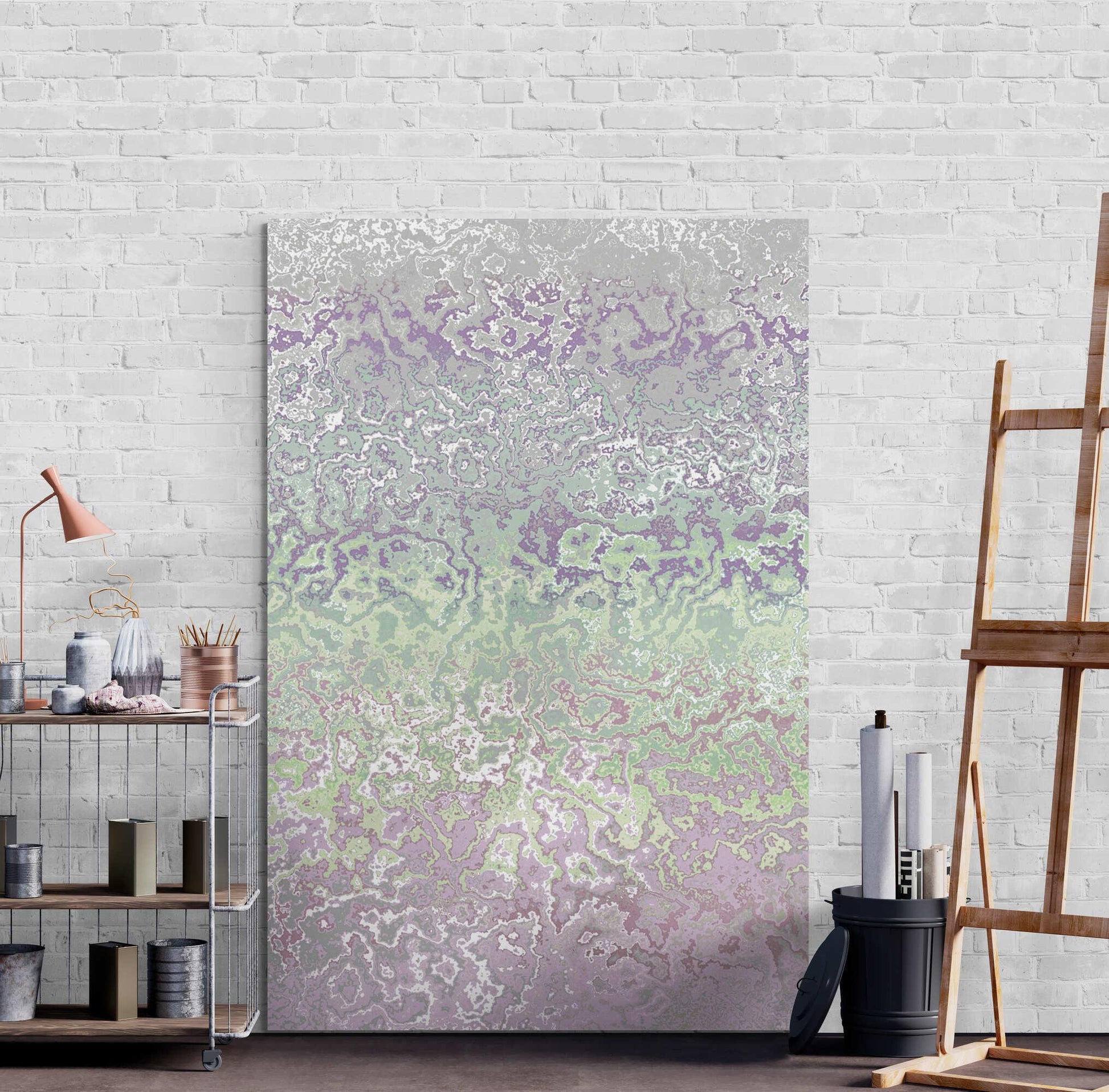 Purple Green Wall Art - ARTAX GALLERY